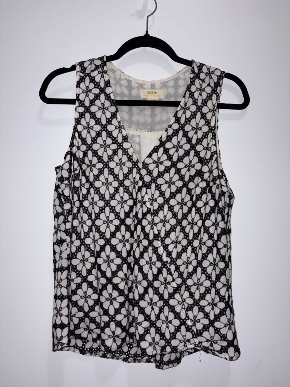 Maeve Coralie Floral Eyelet Lace Surplice Blouse